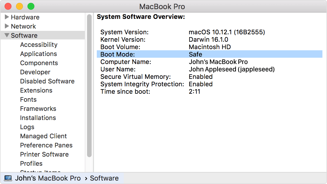 check the reason for mac reboot